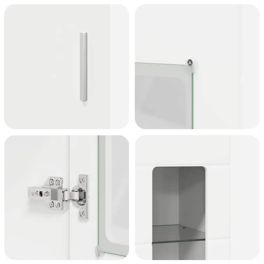 Ensemble meuble TV FLORIN 3 pcs Blanc Bois d'ingénierie - 11