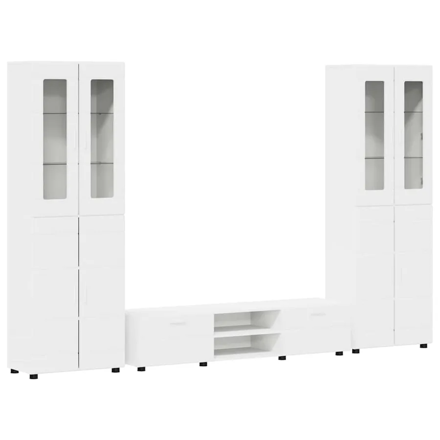 Ensemble meuble TV FLORIN 3 pcs Blanc Bois d'ingénierie - 2
