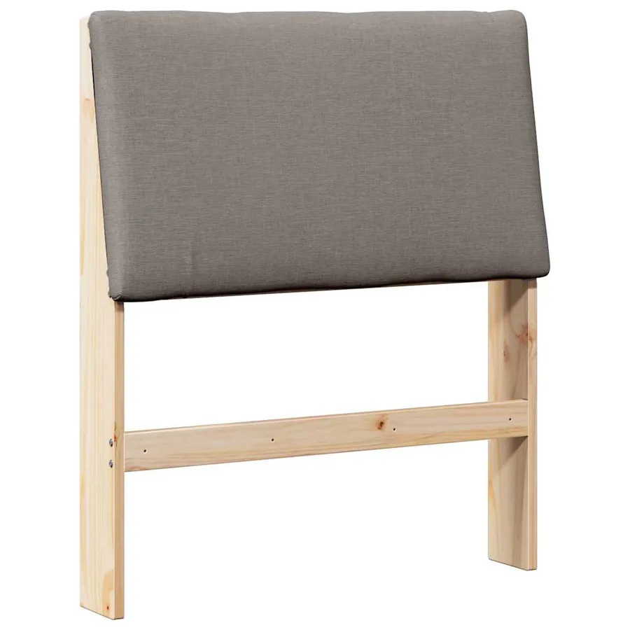 Tête de lit capitonnée Taupe 80 cm Pin massif - 2