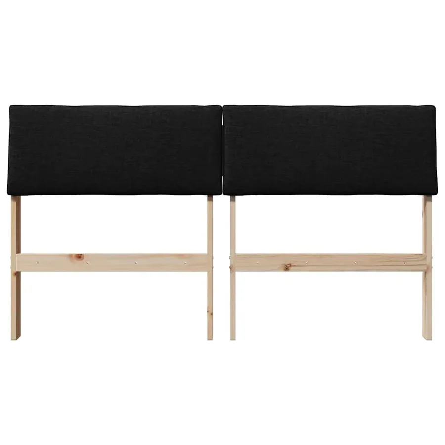 Tête de lit capitonnée Noir 160 cm Pin massif - 4