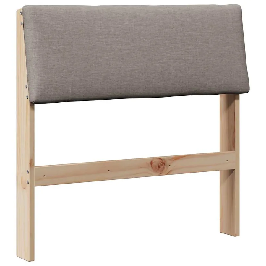 Tête de lit capitonnée Taupe 80 cm Pin massif - 2