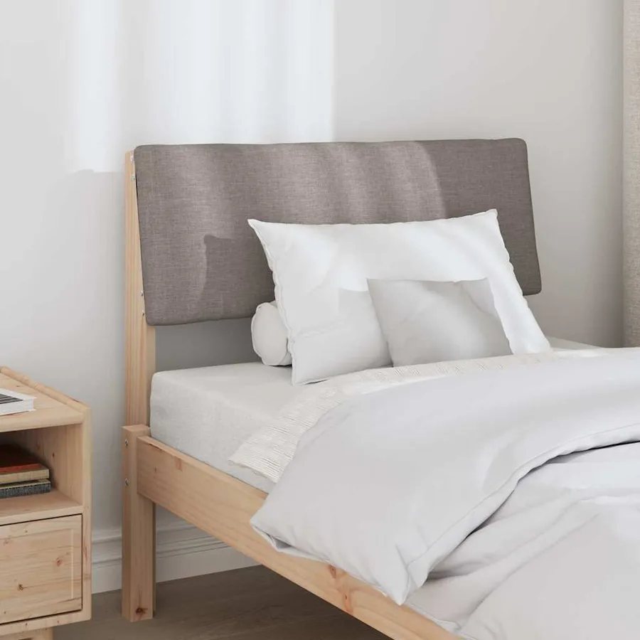 Tête de lit capitonnée Taupe 80 cm Pin massif - 3