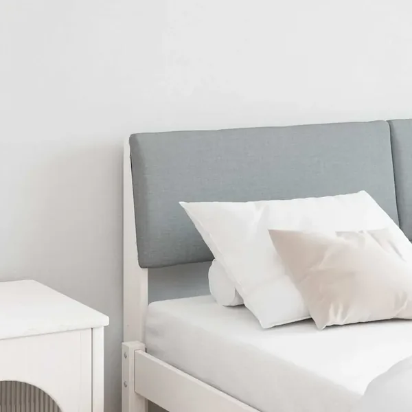 Tête de lit capitonnée Gris clair 150 cm Pin massif
