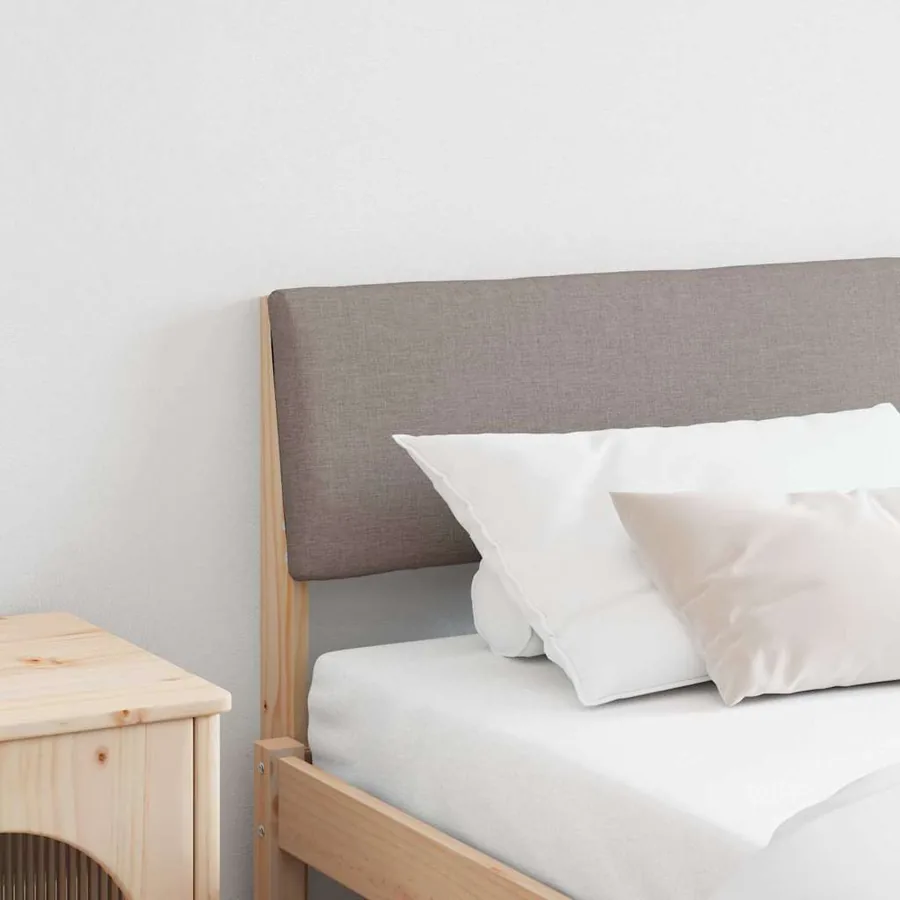 Tête de lit capitonnée Taupe 180 cm Pin massif