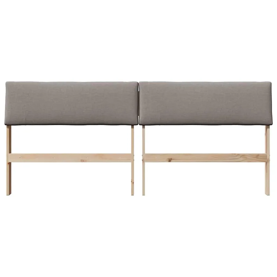 Tête de lit capitonnée Taupe 180 cm Pin massif - 4