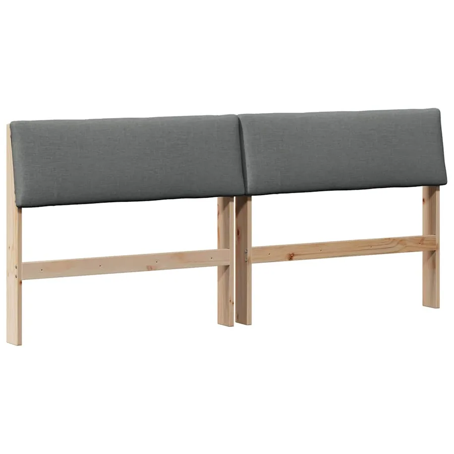 Tête de lit capitonnée Gris foncé 180 cm Pin massif - 2