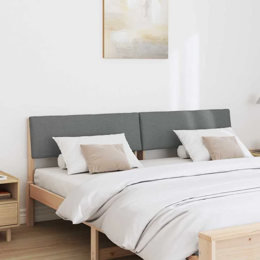 Tête de lit capitonnée Gris foncé 180 cm Pin massif - 3