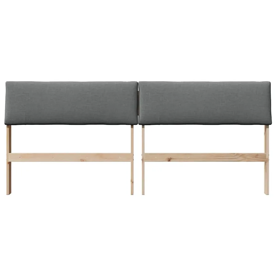 Tête de lit capitonnée Gris foncé 180 cm Pin massif - 4