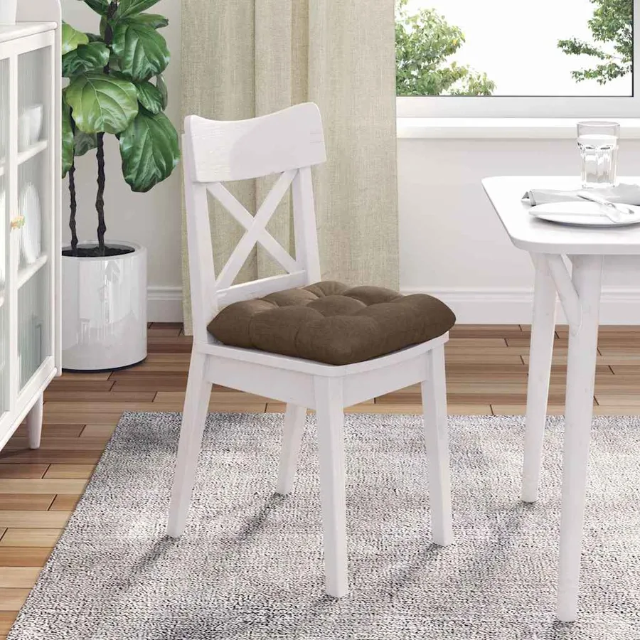 Coussins de siège 4 pcs Marron 40 x 40 x 12 cm tissu - 4