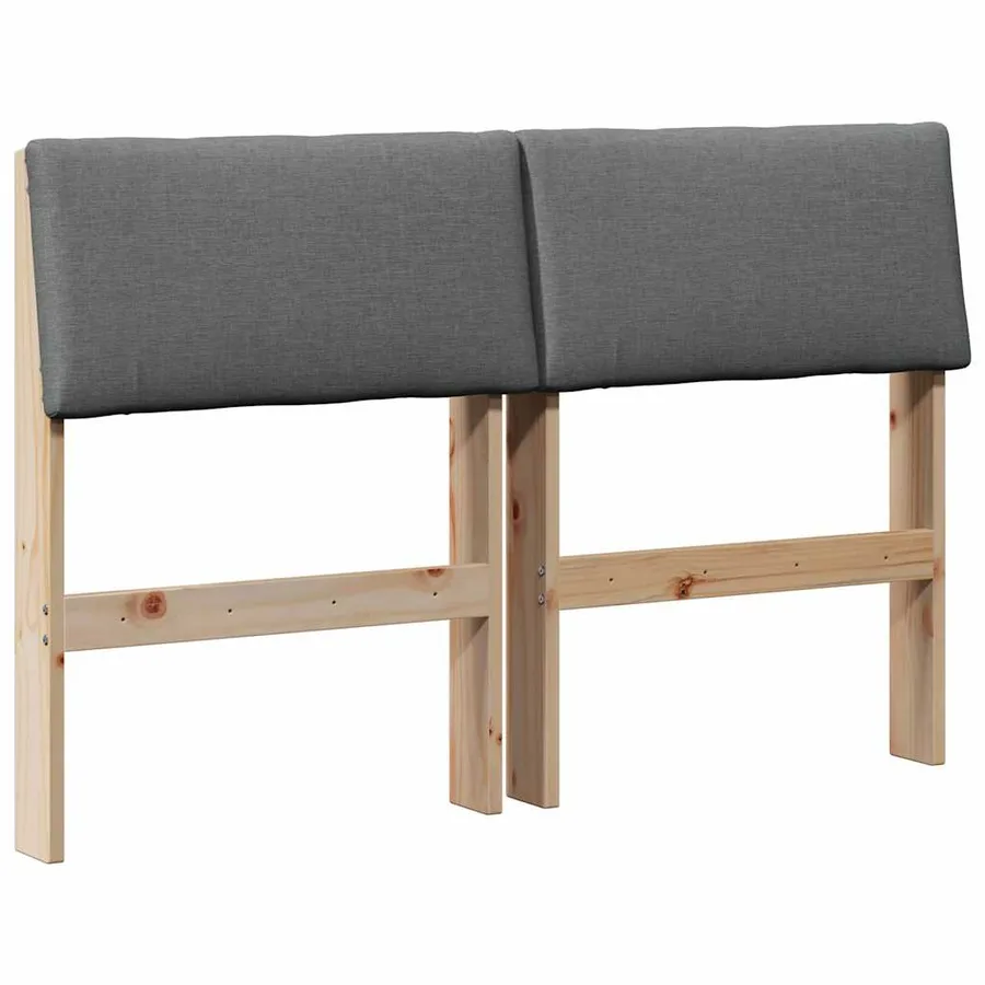 Tête de lit capitonnée Gris foncé 120 cm Pin massif - 2