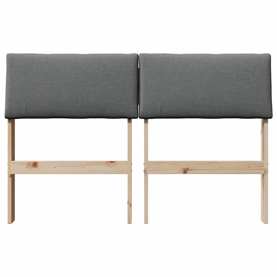 Tête de lit capitonnée Gris foncé 120 cm Pin massif - 4