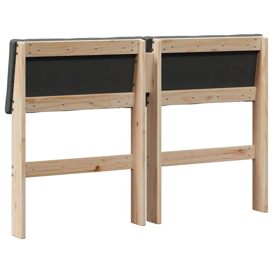 Tête de lit capitonnée Gris foncé 120 cm Pin massif - 6