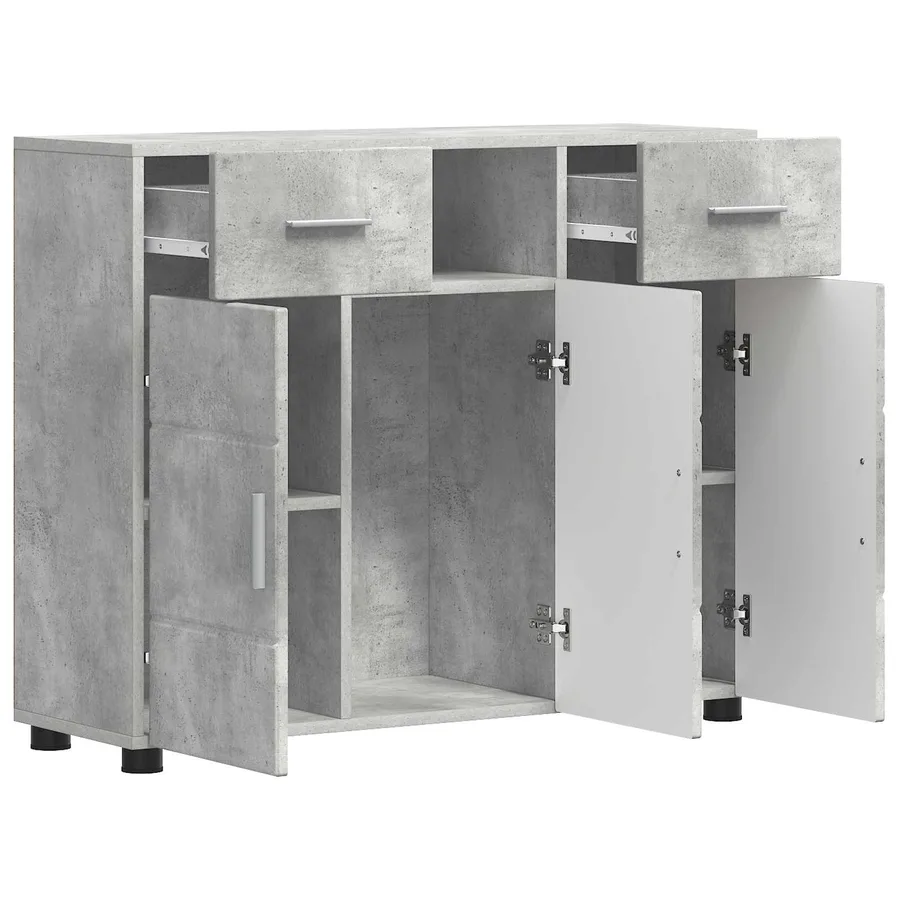 Cabinet en Bois avec tiroir Gris béton 88,5 x 30,5 x 73 cm - 5