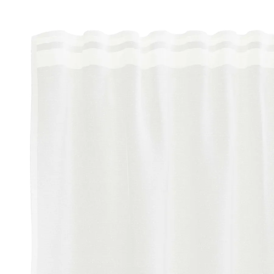 Rideau en Dentelle Floral Blanc 280 x 500 cm Polyester - 4