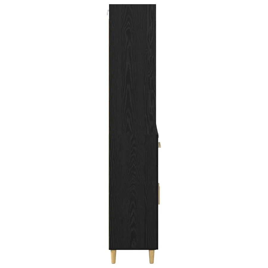 Haut Armoire Chêne noir 69,5 x 32,5 x 180 cm Bois d'ingénierie - 9