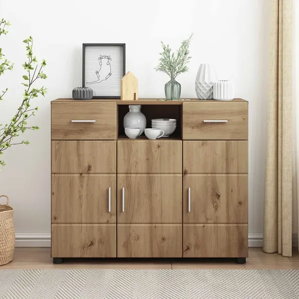 Cabinet en Bois Chêne artisanal Bois d'ingénierie