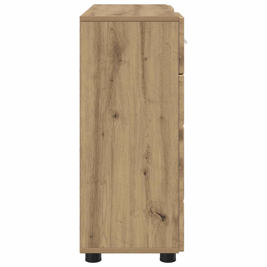 Cabinet en Bois Chêne artisanal Bois d'ingénierie - 7