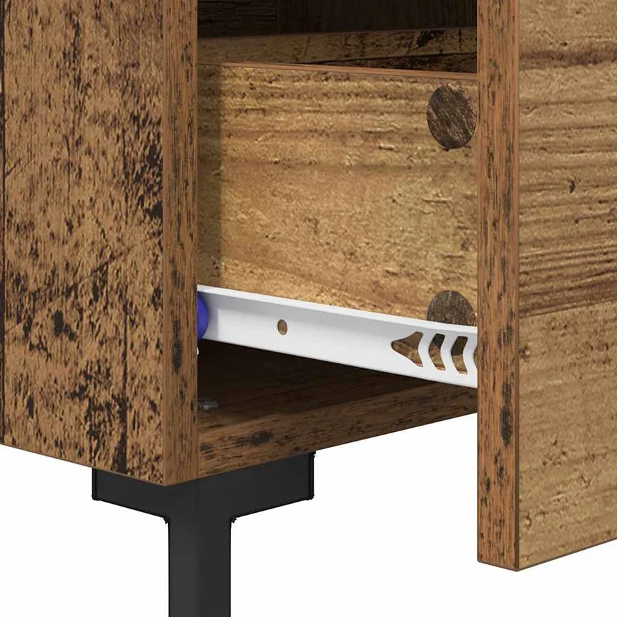 Cabinet de chevet 2 pcs Bois ancien 40 x 35 x 47,5 cm - 10