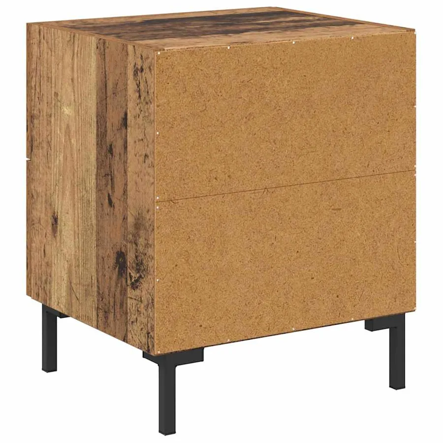 Cabinet de chevet 2 pcs Bois ancien 40 x 35 x 47,5 cm - 9