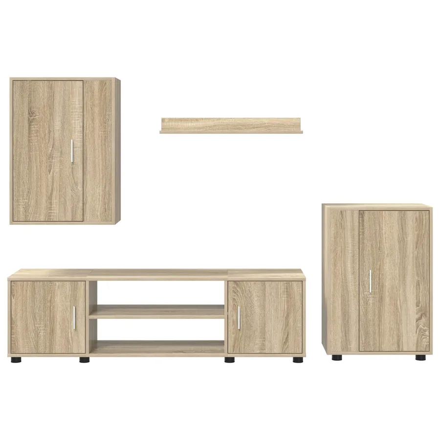 Ensemble meuble TV Chêne Sonoma Bois d'ingénierie - 9