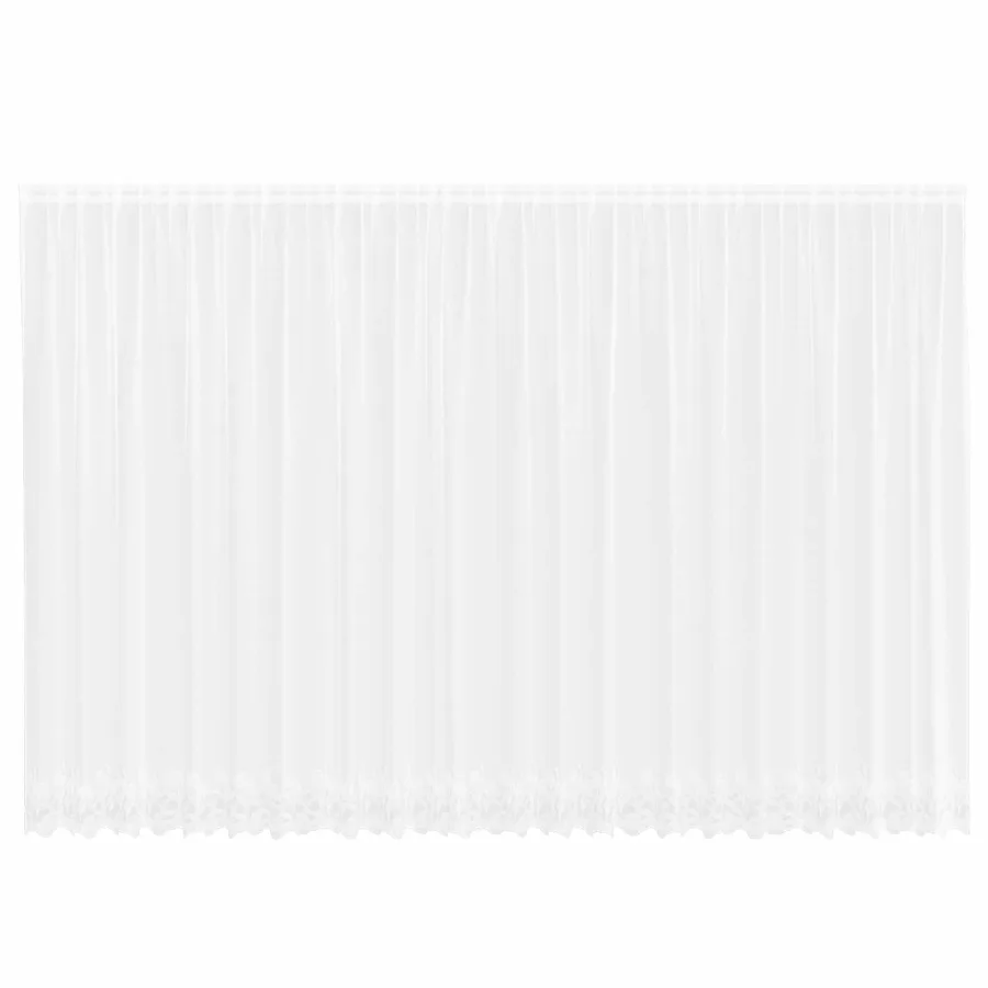 Rideau en Dentelle Floral Blanc 220 x 600 cm Polyester - 2