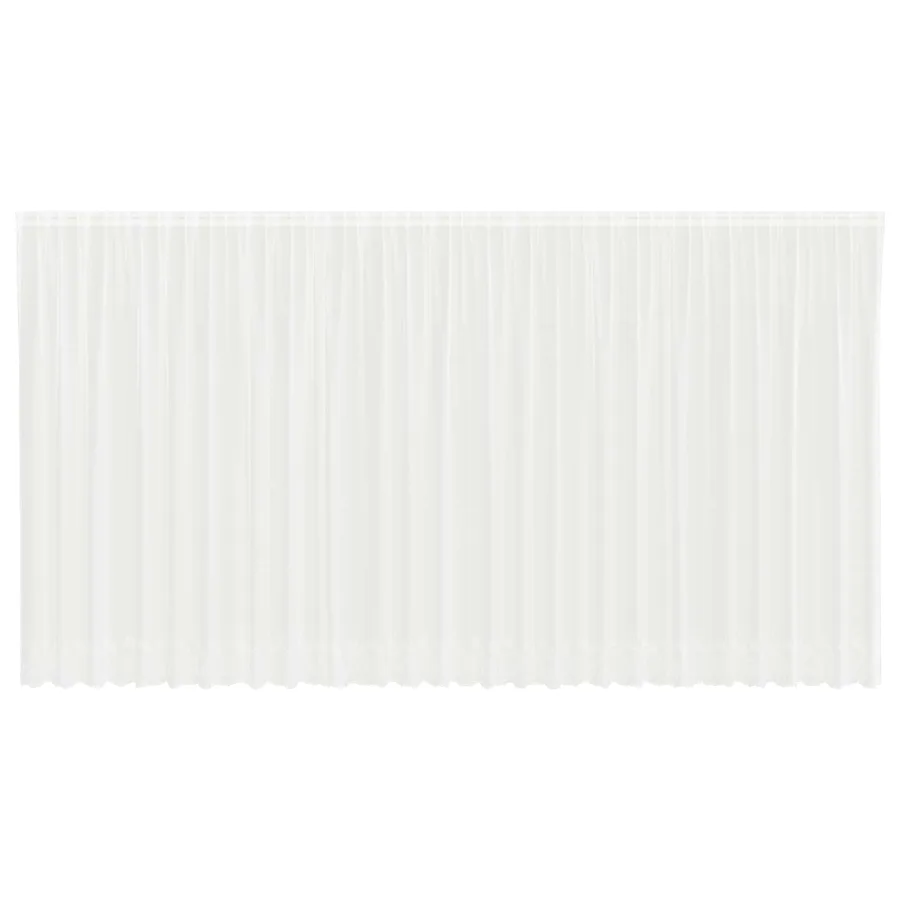 Rideau en Dentelle Floral Blanc 200 x 750 cm Polyester - 2