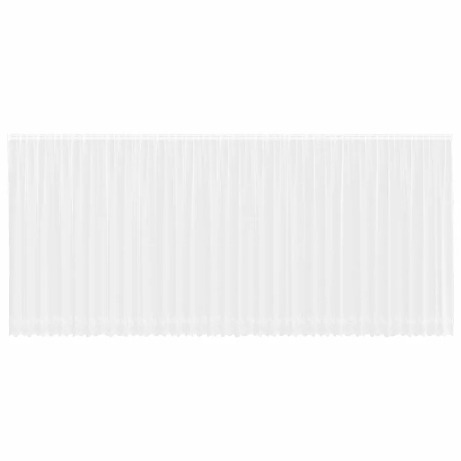 Rideau en Dentelle Floral Blanc 220 x 900 cm Polyester - 2