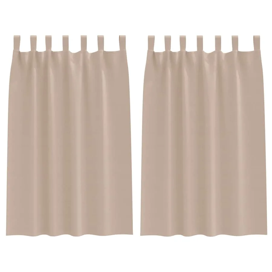 Rideaux occultants avec anneaux 2 pcs Taupe 175 x 140 cm - 2