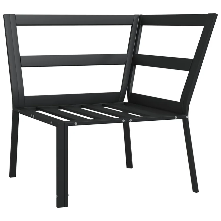 Chaise de jardin avec coussins gris 76x76x79 cm acier - 6