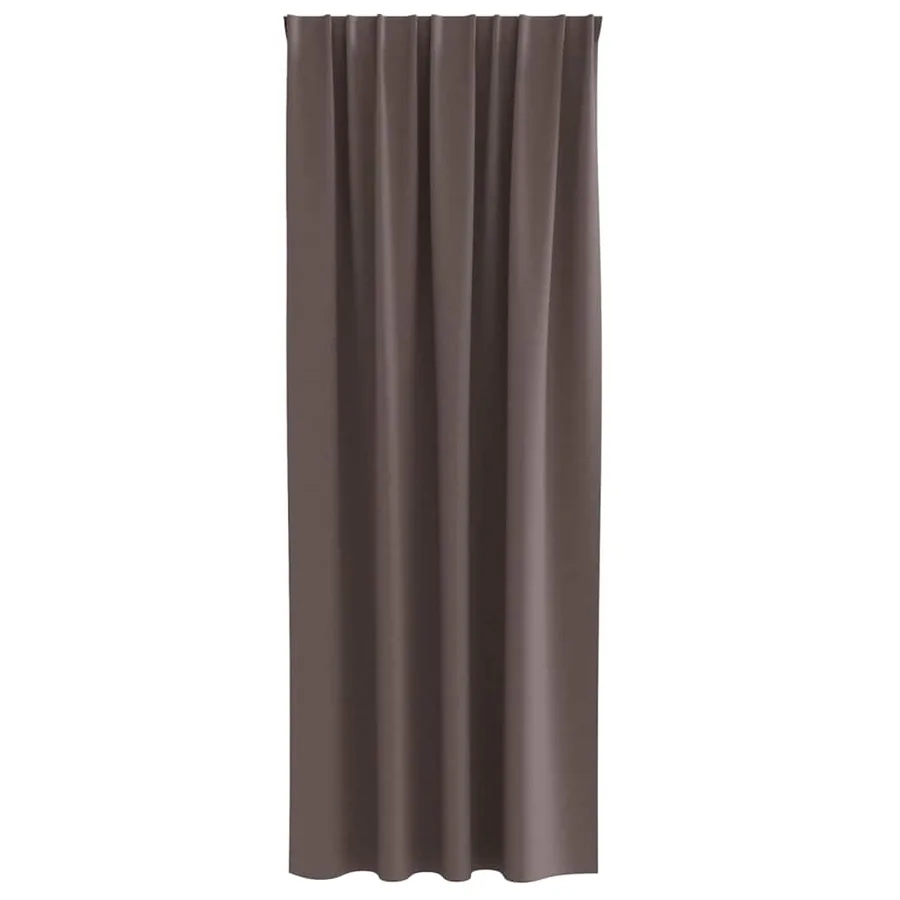 Rideaux occultants avec anneaux 2 pcs Marron foncé 225 x 140 cm - 4