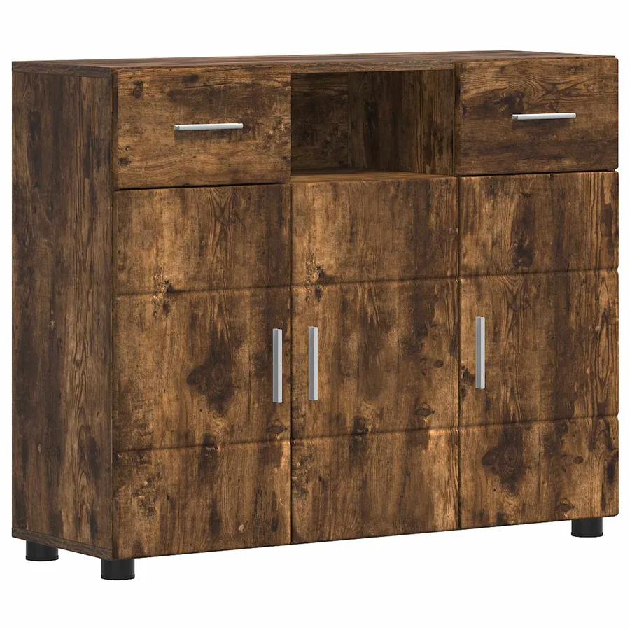 Cabinet en Bois avec tiroir Chêne fumé 88,5 x 30,5 x 73 cm - 2