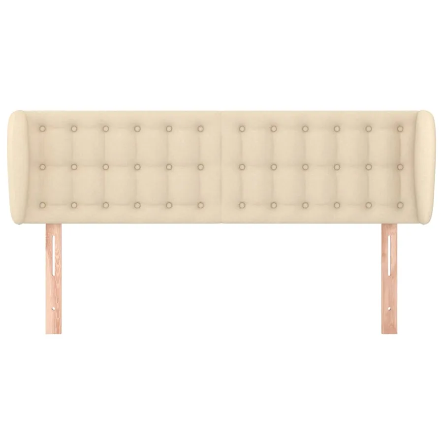 Tête de lit avec oreilles Crème 147x23x78/88 cm Tissu - 3