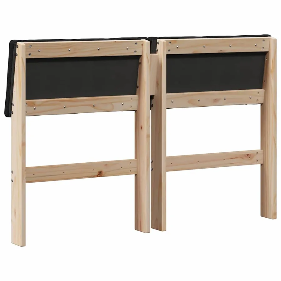 Tête de lit capitonnée Taupe 120 cm Pin massif - 6