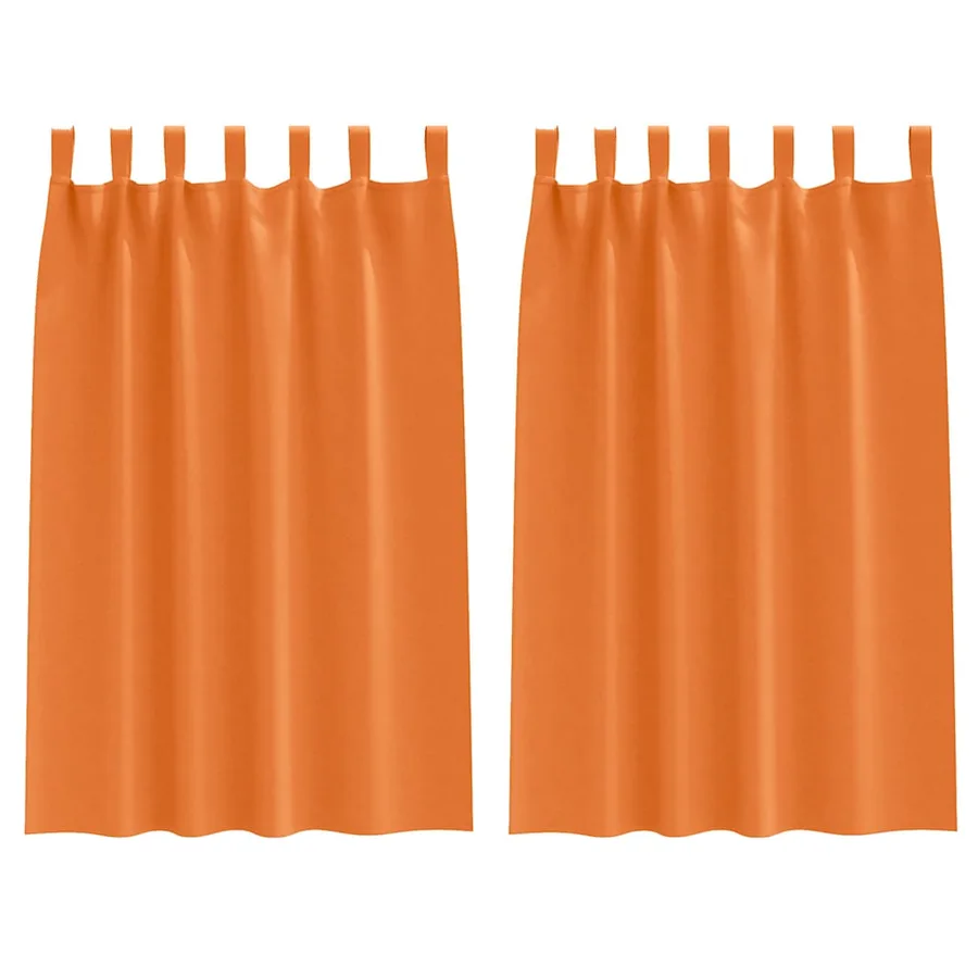 Rideaux occultants avec anneaux 2 pcs Orange vif 175 x 140 cm - 2