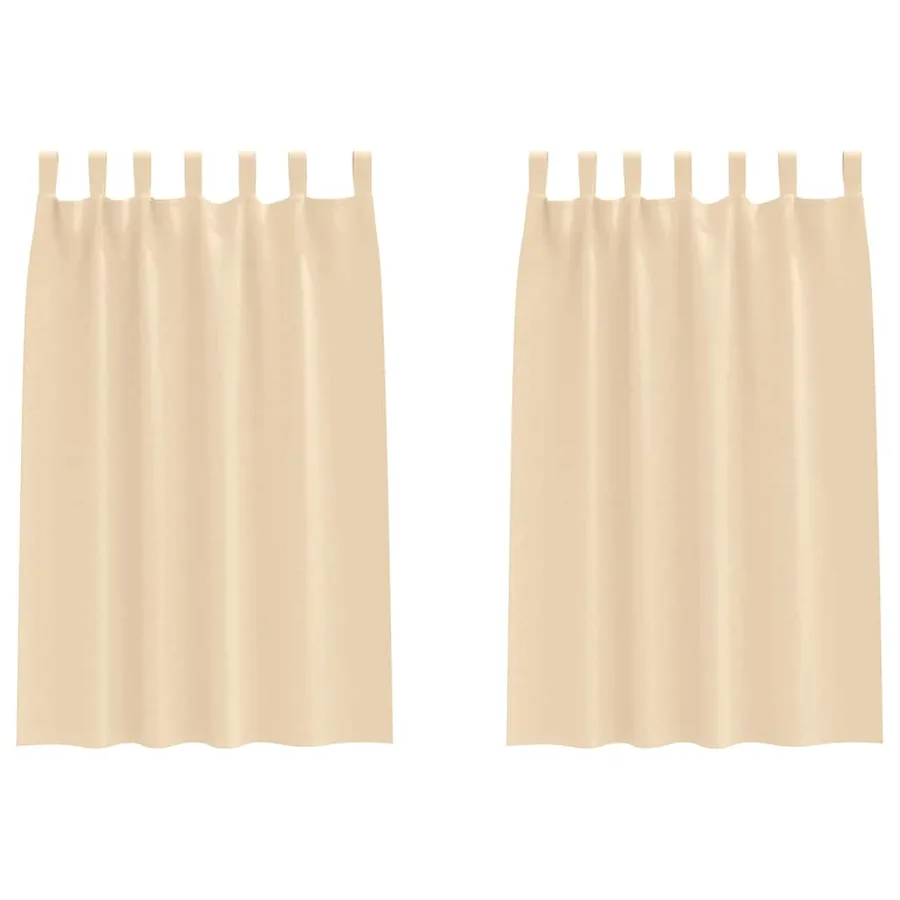 Rideaux occultants avec anneaux 2 pcs Crème 175 x 140 cm - 2