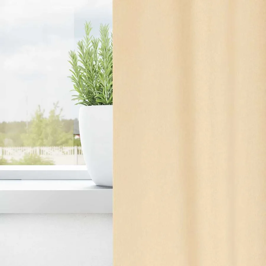 Rideaux occultants avec anneaux 2 pcs Crème 245 x 140 cm - 3