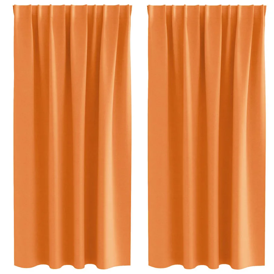 Rideaux occultants avec anneaux 2 pcs Orange 175 x 140 cm - 2