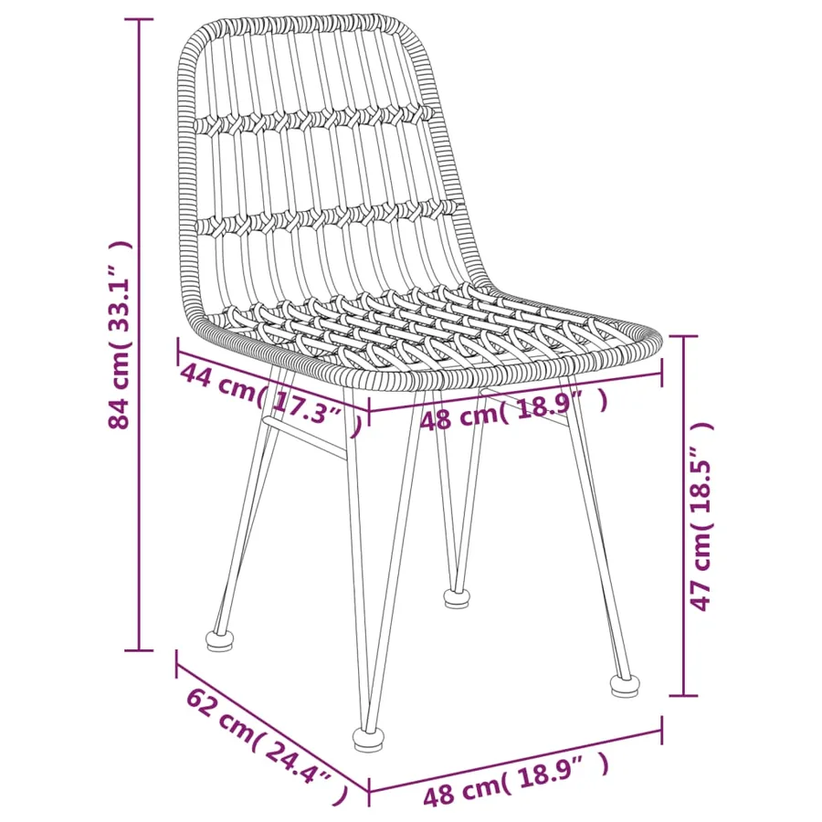 Ensemble à manger de jardin 5pcs Résine tressée - 10