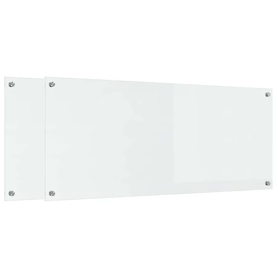 Crédence de cuisine 2 pcs Transparent 120 x 50 cm verre trempé - 2
