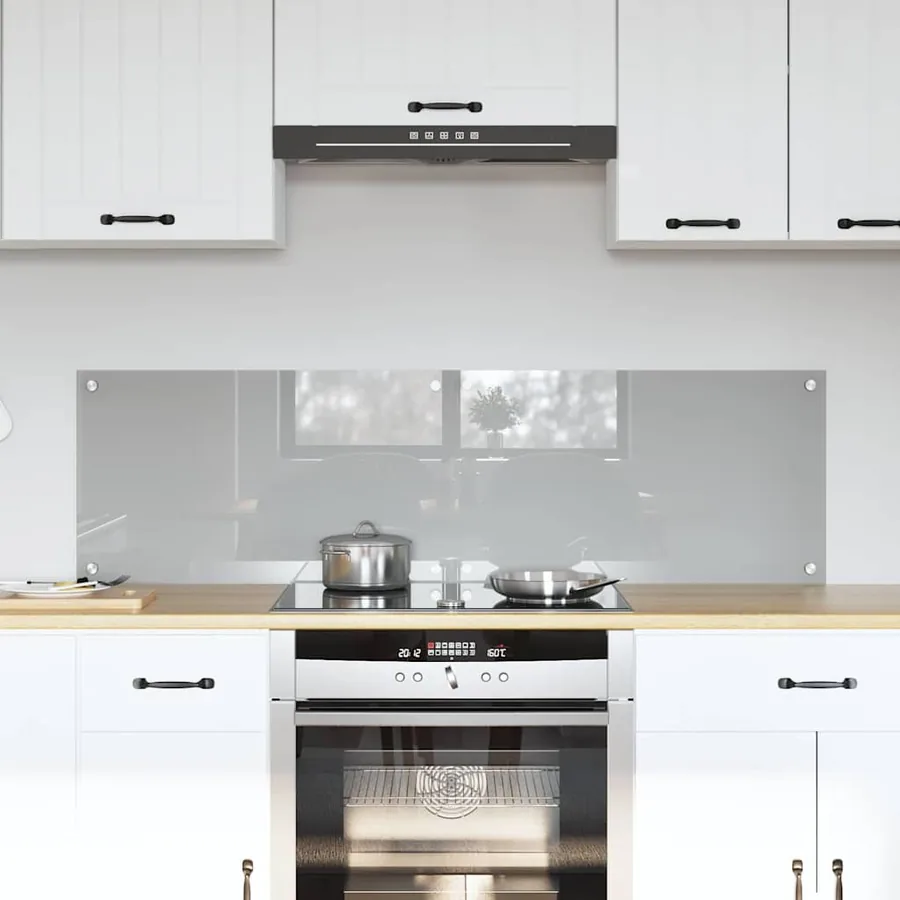 Crédence de cuisine 2 pcs Gris clair 70 x 40 cm verre trempé