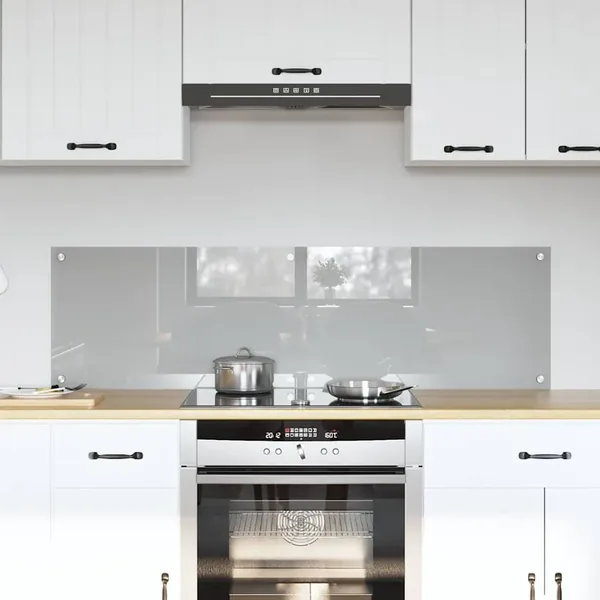 Crédence de cuisine 2 pcs Gris clair 70 x 40 cm verre trempé