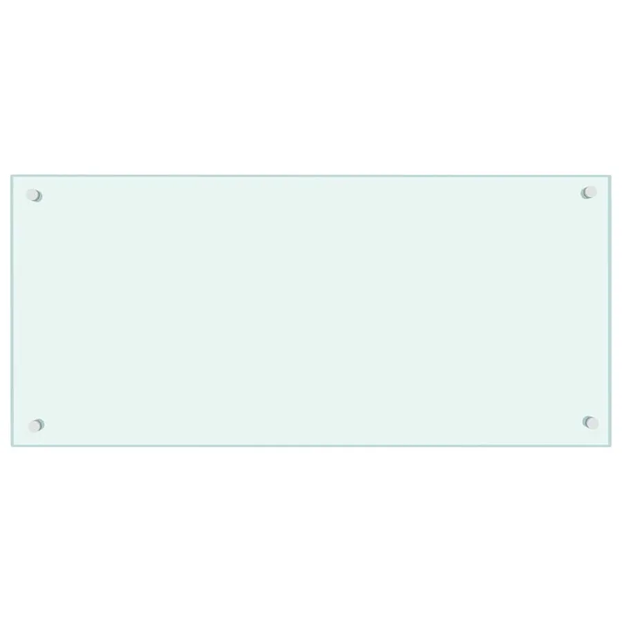Crédence de cuisine 2 pcs Blanc 90 x 40 cm verre trempé - 4
