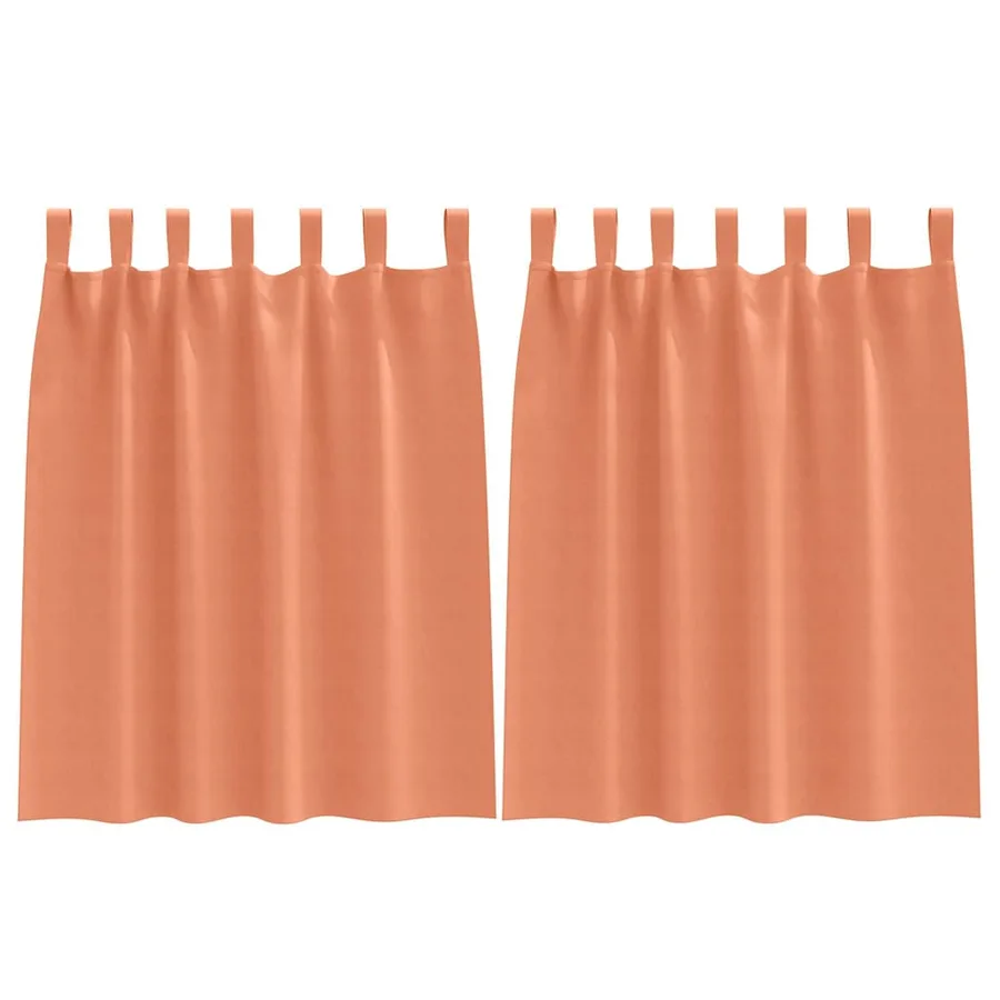 Rideaux occultants avec anneaux 2 pcs Couleur terre cuite - 2