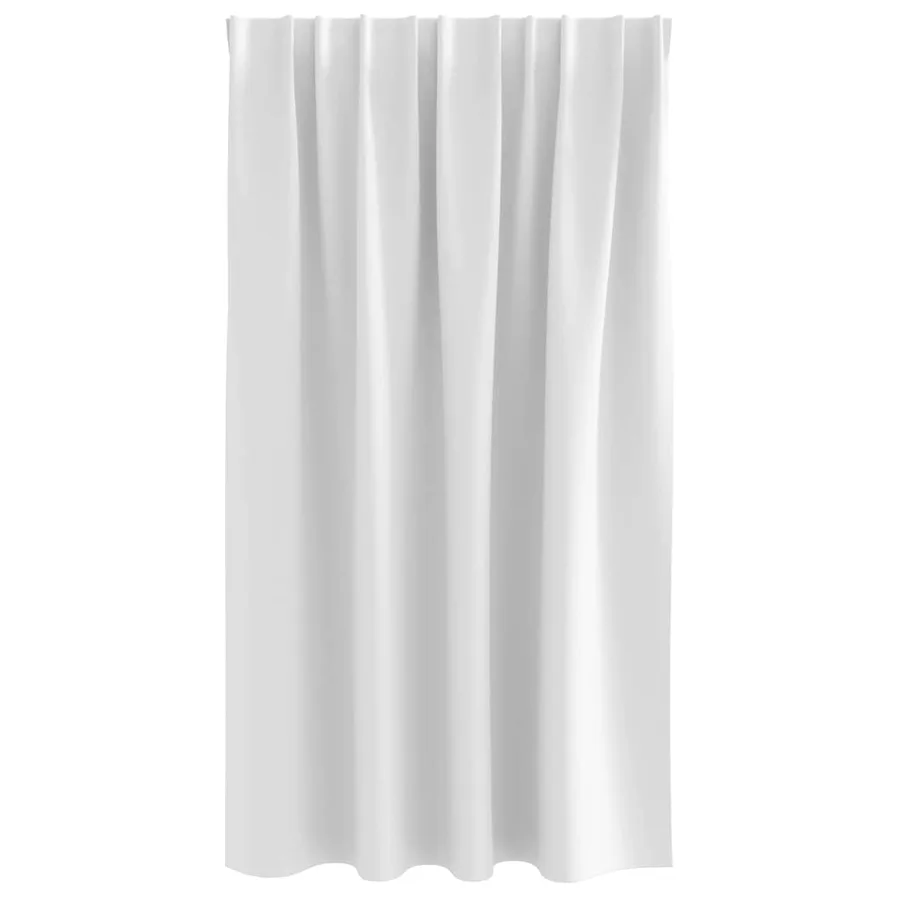 Rideaux occultants avec anneaux 2 pcs Blanc lumineux - 4
