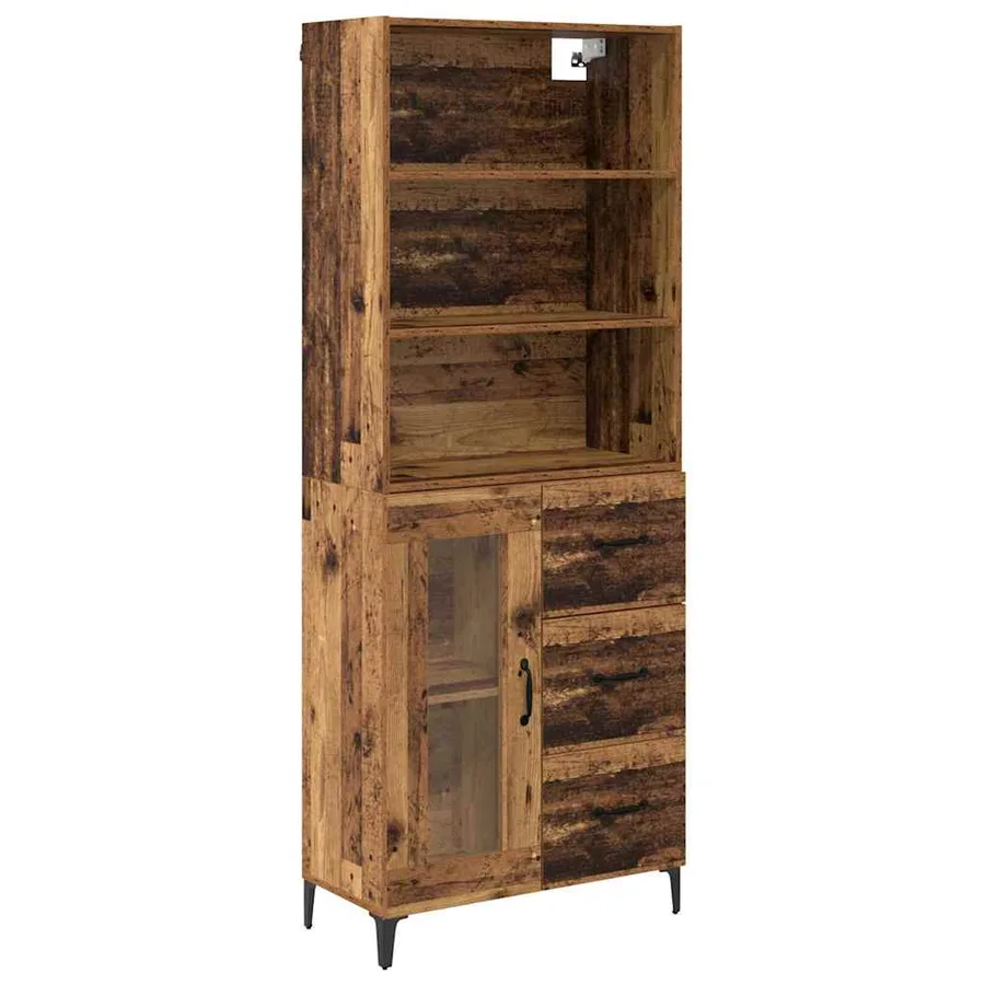 Haut Armoire Bois Ancien 69,5 x 34 x 180 cm Bois d'ingénierie - 2