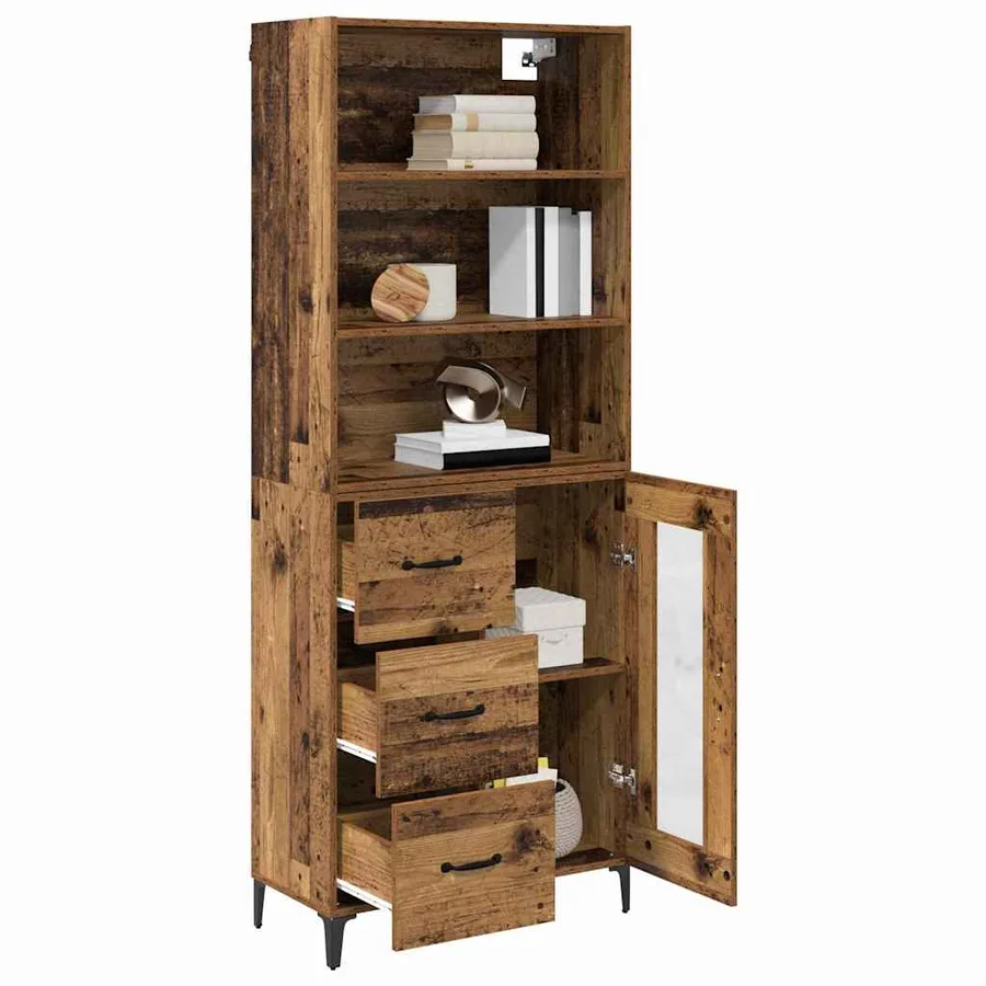 Haut Armoire Bois Ancien 69,5 x 34 x 180 cm Bois d'ingénierie - 3