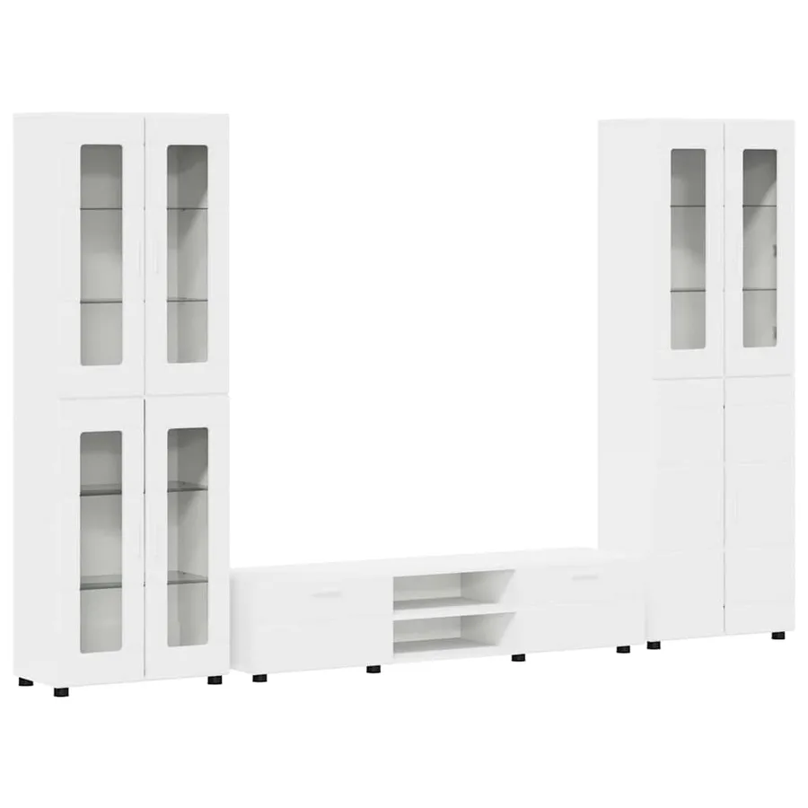 Ensemble meuble TV FLORIN 3 pcs Blanc Bois d'ingénierie - 2