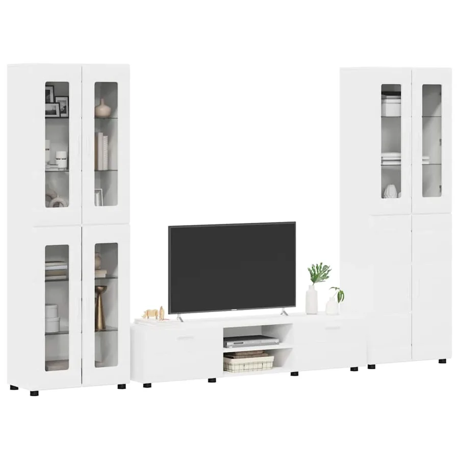 Ensemble meuble TV FLORIN 3 pcs Blanc Bois d'ingénierie - 3