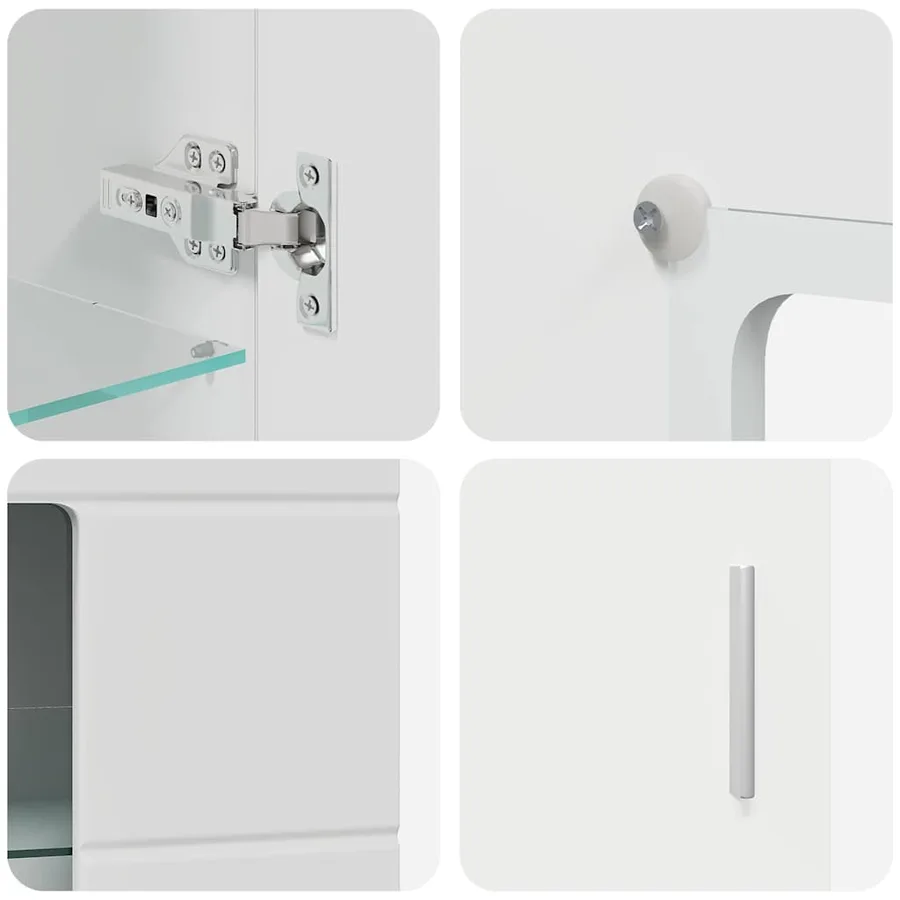 Ensemble meuble TV FLORIN 3 pcs Blanc Bois d'ingénierie - 11