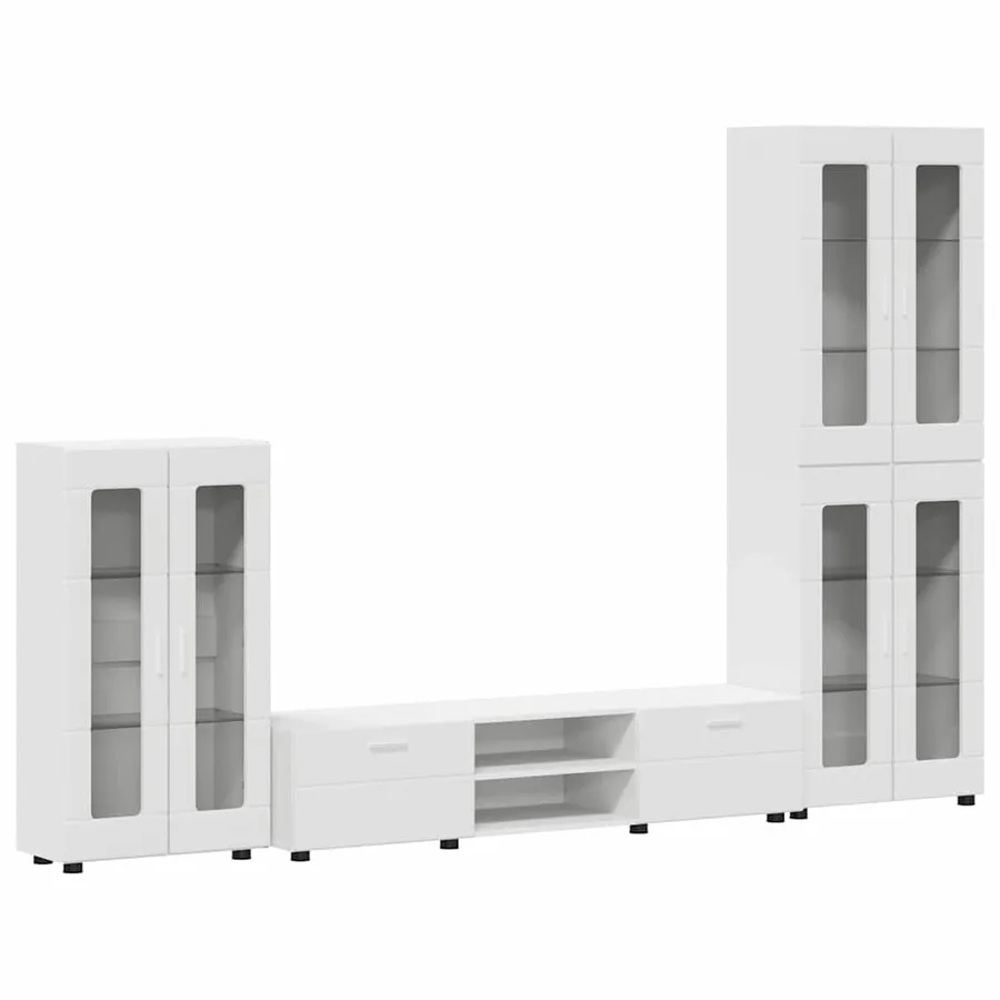 Ensemble meuble TV FLORIN 3 pcs Blanc Bois d'ingénierie - 2